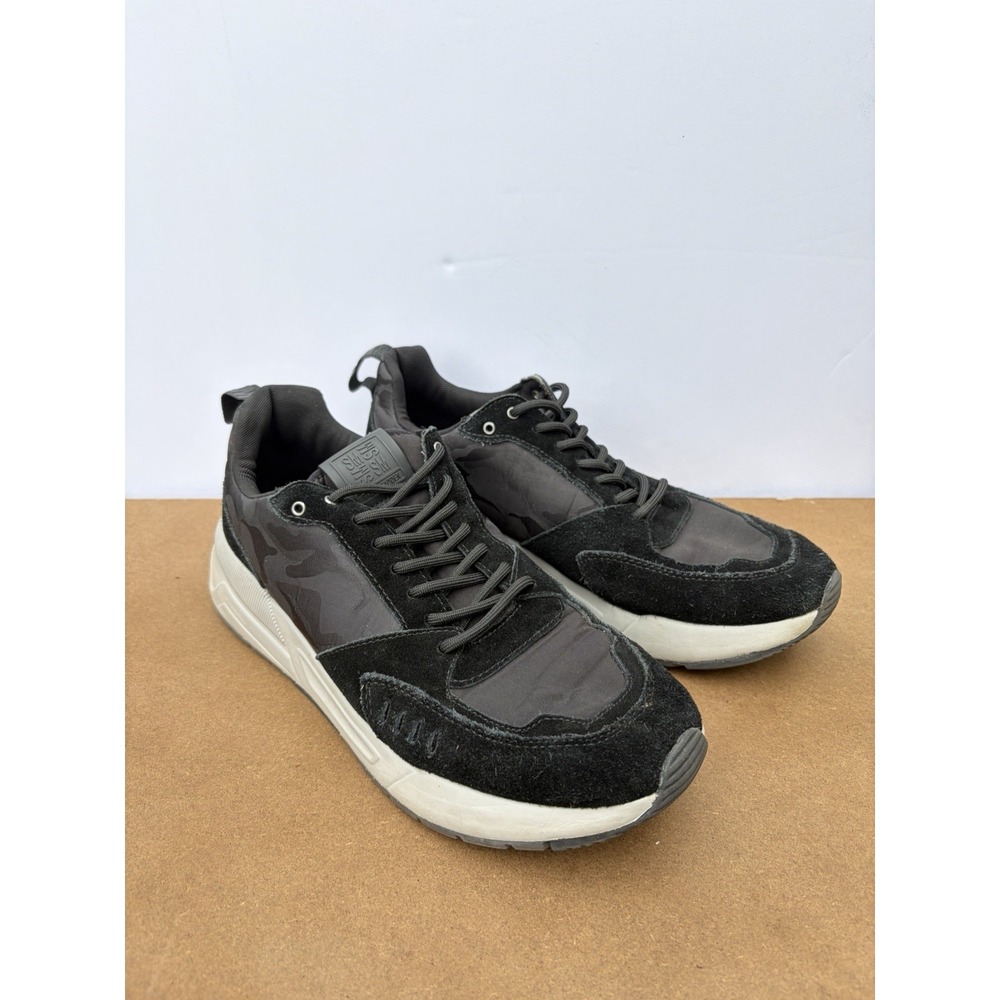 Steve Madden Men's 8 Comfort Shoes Black Camo & Suede Dress Shoes Sneakers